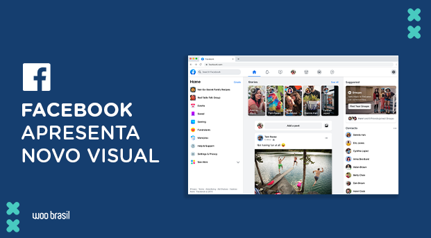 facebook apresenta novo visual